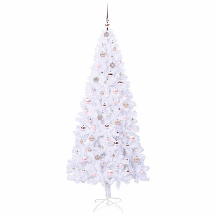 Brad de Crăciun artificial cu 300 LED Alb 210 cm PVC și Oțel - WALTI WALTI