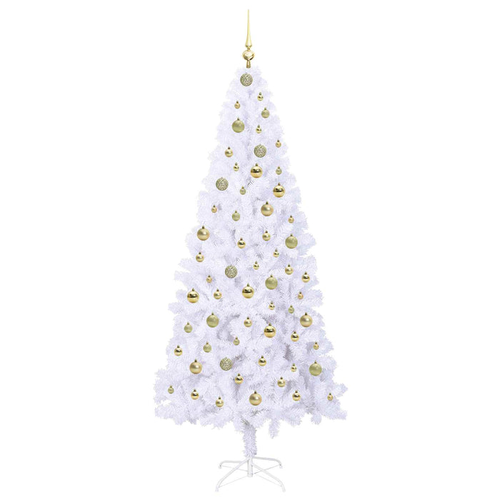 Brad de Crăciun artificial cu 300 LED Alb 210 cm PVC și Oțel - WALTI WALTI