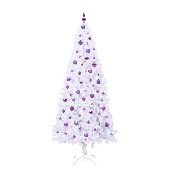 Brad de Crăciun artificial cu 300 LED Alb 210 cm PVC și Oțel - WALTI WALTI