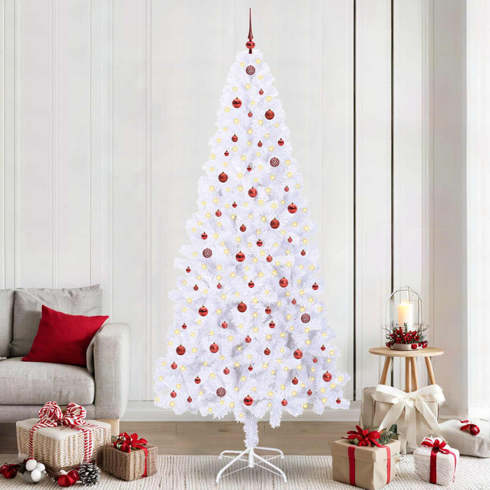 Brad de Crăciun artificial cu 300 LED Alb 240 cm PVC și Oțel - WALTI WALTI