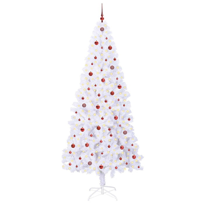 Brad de Crăciun artificial cu 300 LED Alb 240 cm PVC și Oțel - WALTI WALTI