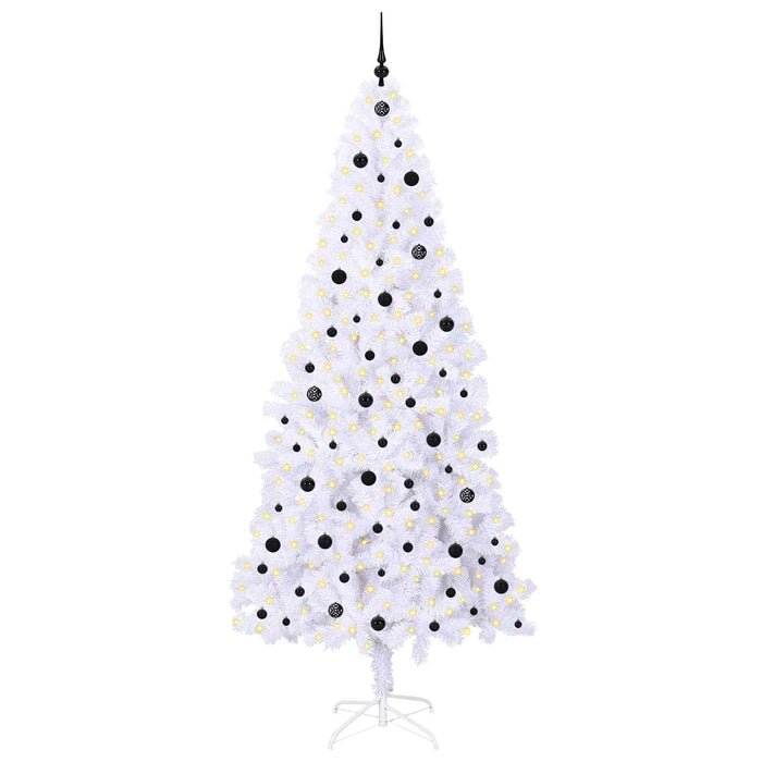 Brad de Crăciun artificial cu 300 LED Alb 240 cm PVC și Oțel - WALTI WALTI