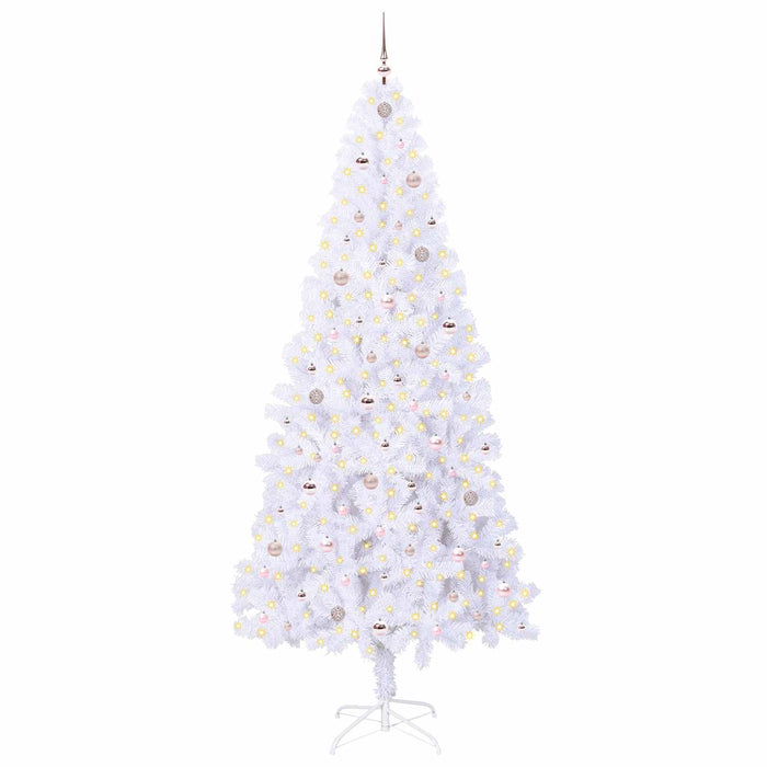 Brad de Crăciun artificial cu 300 LED Alb 240 cm PVC și Oțel - WALTI WALTI