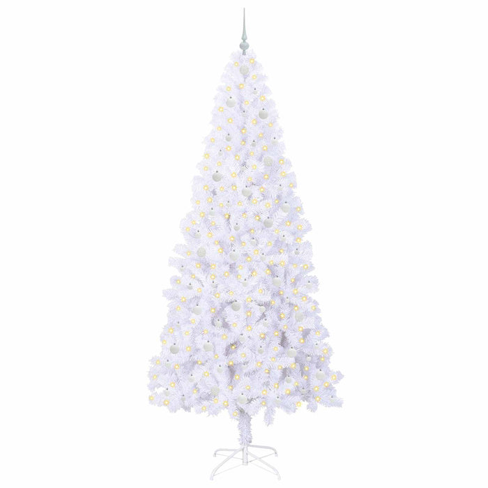 Brad de Crăciun artificial cu 300 LED Alb 240 cm PVC și Oțel - WALTI WALTI