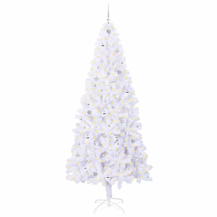Brad de Crăciun artificial cu 300 LED Alb 240 cm PVC și Oțel - WALTI WALTI