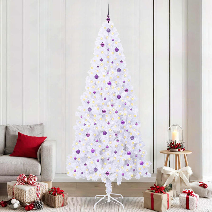 Brad de Crăciun artificial cu 300 LED Alb 240 cm PVC și Oțel - WALTI WALTI