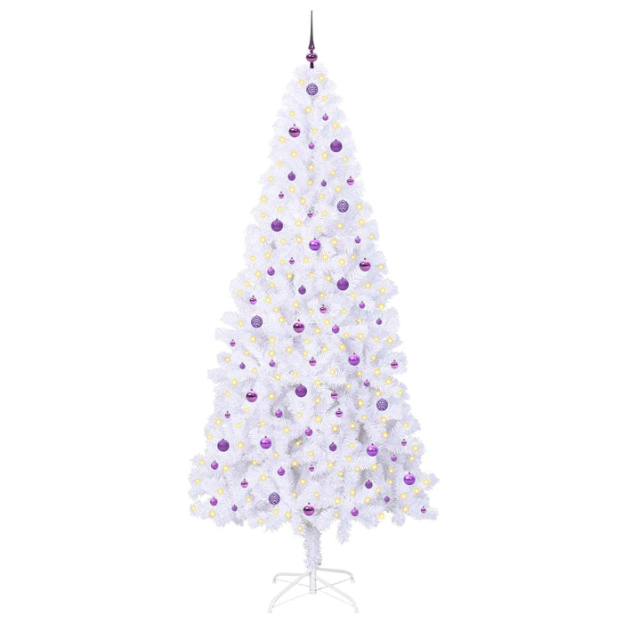 Brad de Crăciun artificial cu 300 LED Alb 240 cm PVC și Oțel - WALTI WALTI