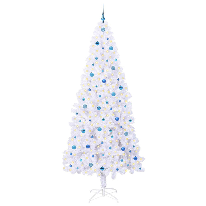 Brad de Crăciun artificial cu 300 LED Alb 240 cm PVC și Oțel - WALTI WALTI