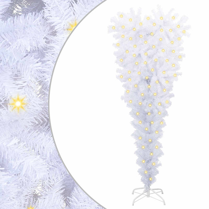 Brad de Crăciun artificial cu 150 LED Alb 120 cm PVC și Oțel WALTI