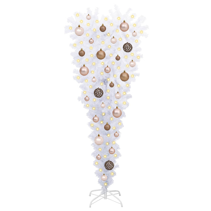 Brad de Crăciun artificial cu 150 LED Alb 120 cm PVC și Oțel WALTI