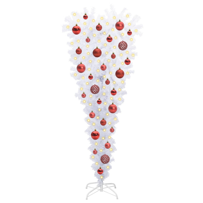 Brad de Crăciun artificial cu 150 LED Alb 120 cm PVC și Oțel WALTI