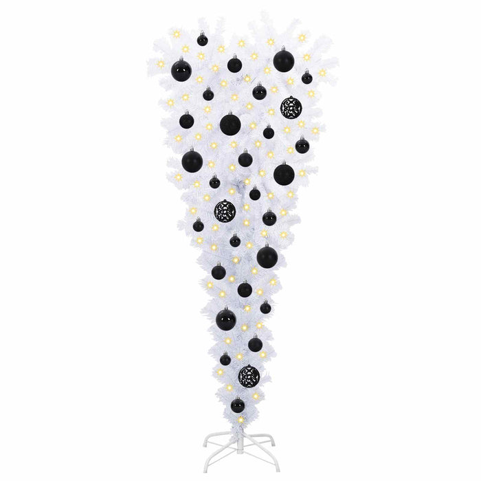 Brad de Crăciun artificial cu 150 LED Alb 120 cm PVC și Oțel WALTI