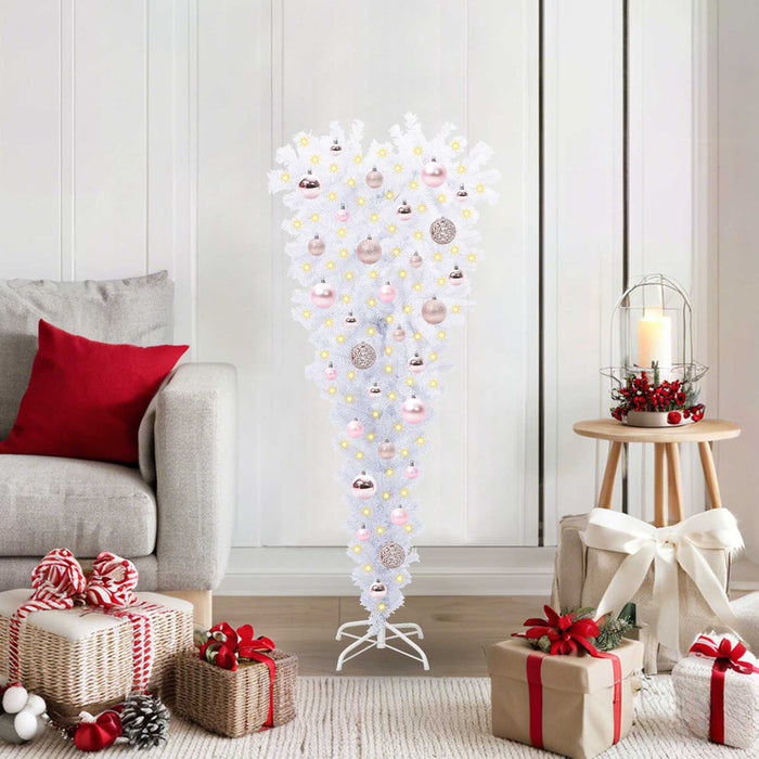 Brad de Crăciun artificial cu 150 LED Alb 120 cm PVC și Oțel WALTI