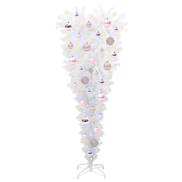 Brad de Crăciun artificial cu 150 LED Alb 120 cm PVC și Oțel WALTI