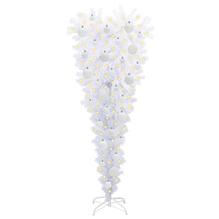 Brad de Crăciun artificial cu 150 LED Alb 120 cm PVC și Oțel WALTI