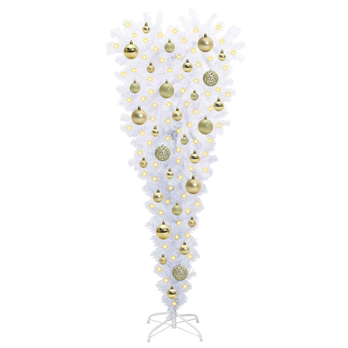 Brad de Crăciun artificial cu 150 LED Alb 120 cm PVC și Oțel WALTI