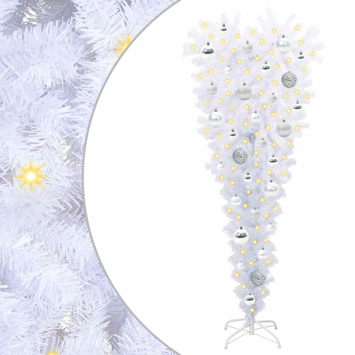 Brad de Crăciun artificial cu 150 LED Alb 120 cm PVC și Oțel WALTI