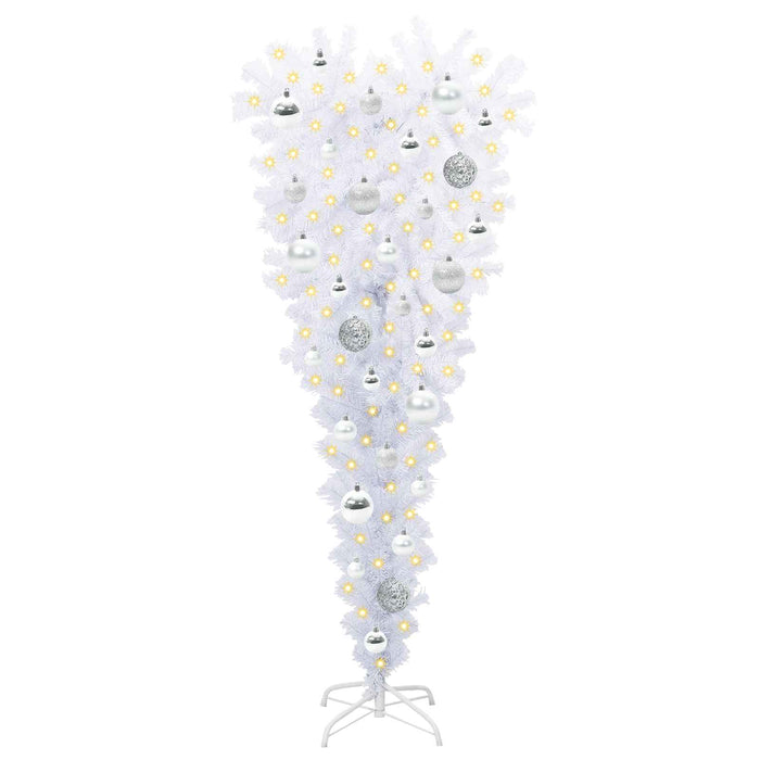 Brad de Crăciun artificial cu 150 LED Alb 120 cm PVC și Oțel WALTI