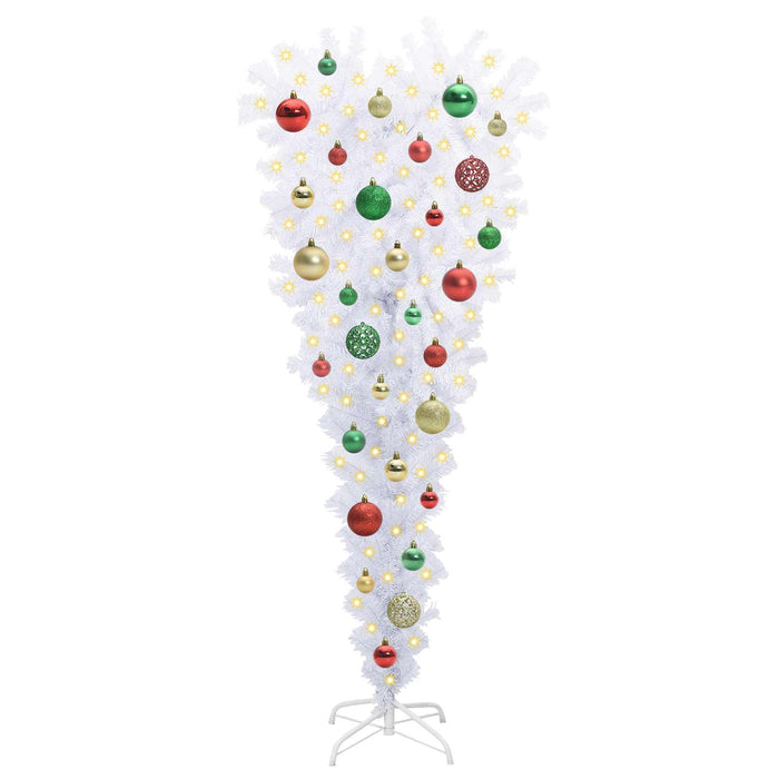 Brad de Crăciun artificial cu 150 LED Alb 120 cm PVC și Oțel WALTI