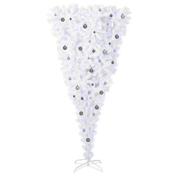 Brad de Crăciun artificial cu 300 LED Alb 240 cm PVC și Oțel WALTI