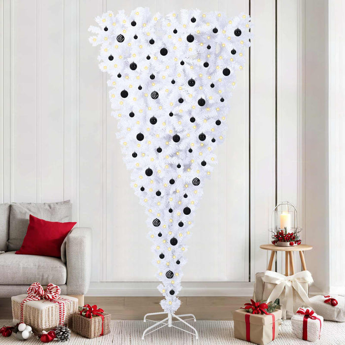 Brad de Crăciun artificial cu 300 LED Alb 240 cm PVC și Oțel - WALTI WALTI