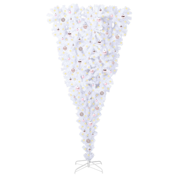 Brad de Crăciun artificial cu 300 LED Alb 240 cm PVC și Oțel - WALTI WALTI