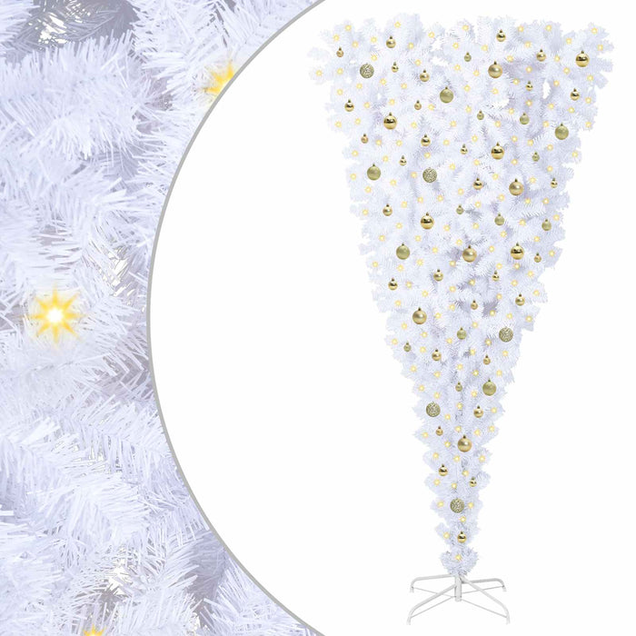Brad de Crăciun artificial cu 300 LED Alb 240 cm PVC și Oțel WALTI