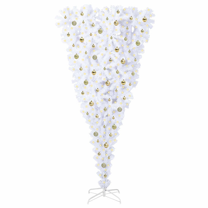Brad de Crăciun artificial cu 300 LED Alb 240 cm PVC și Oțel WALTI