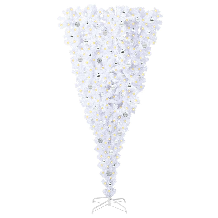 Brad de Crăciun artificial cu 300 LED Alb 240 cm PVC și Oțel WALTI