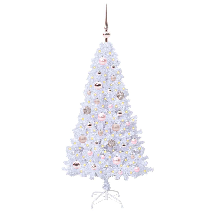Brad de Crăciun artificial cu 150 LED Alb 120 cm PVC și Oțel - WALTI WALTI