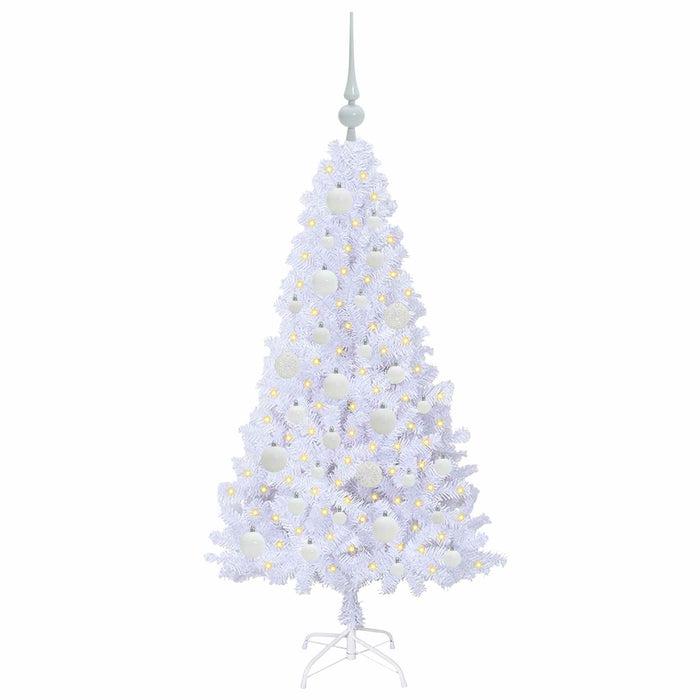 Brad de Crăciun artificial cu 150 LED Alb 120 cm PVC și Oțel - WALTI WALTI