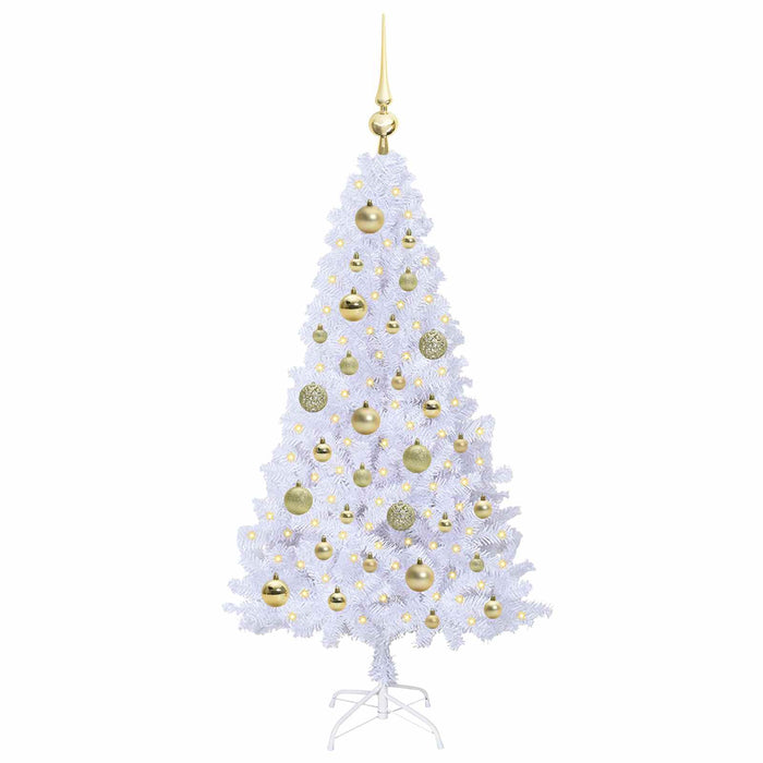 Brad de Crăciun artificial cu 150 LED Alb 120 cm PVC și Oțel - WALTI WALTI