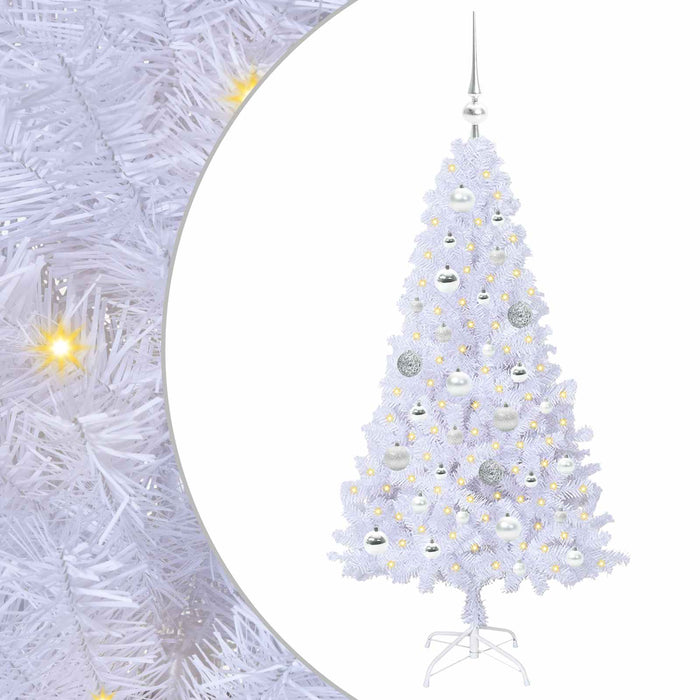 Brad de Crăciun artificial cu 150 LED Alb 120 cm PVC și Oțel - WALTI WALTI