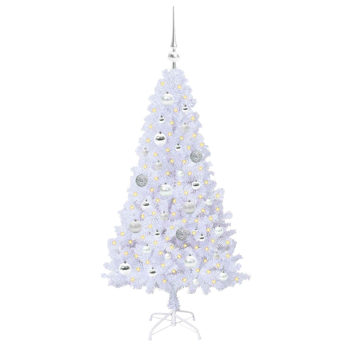 Brad de Crăciun artificial cu 150 LED Alb 120 cm PVC și Oțel - WALTI WALTI