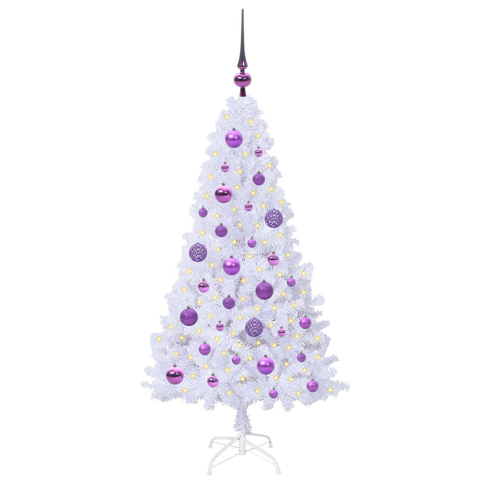 Brad de Crăciun artificial cu 150 LED Alb 120 cm PVC și Oțel - WALTI WALTI