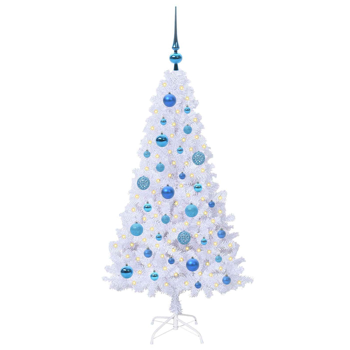Brad de Crăciun artificial cu 150 LED Alb 120 cm PVC și Oțel - WALTI WALTI