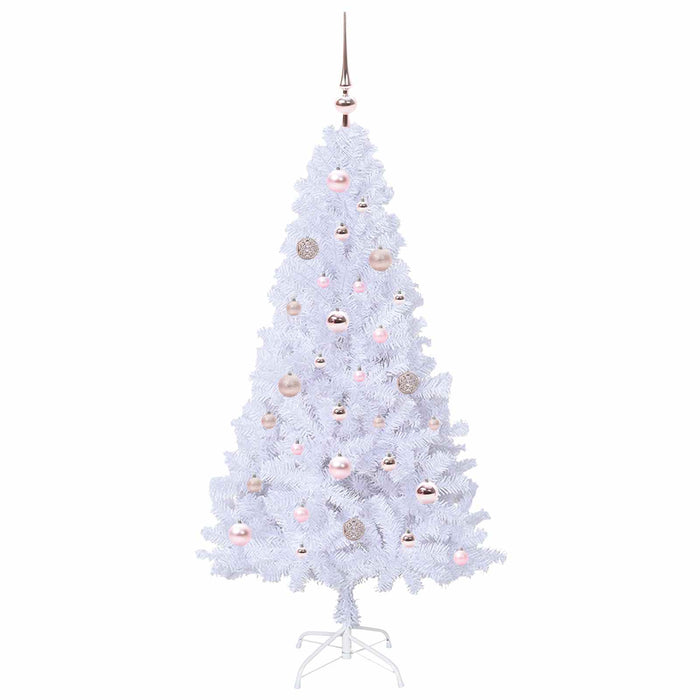 Brad de Crăciun artificial cu 150 LED Alb 150 cm PVC și Oțel - WALTI WALTI
