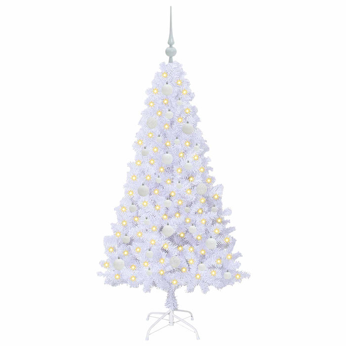 Brad de Crăciun artificial cu 150 LED Alb 150 cm PVC și Oțel - WALTI WALTI