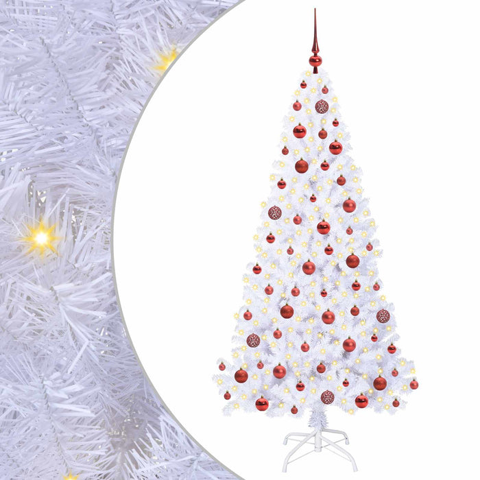 Brad de Crăciun artificial cu 300 LED Alb 180 cm PVC și Oțel - WALTI WALTI
