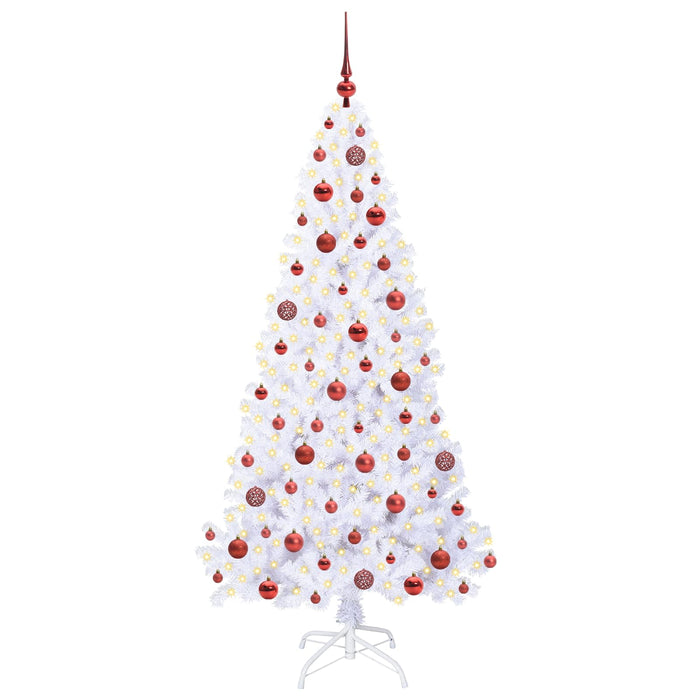 Brad de Crăciun artificial cu 300 LED Alb 180 cm PVC și Oțel - WALTI WALTI