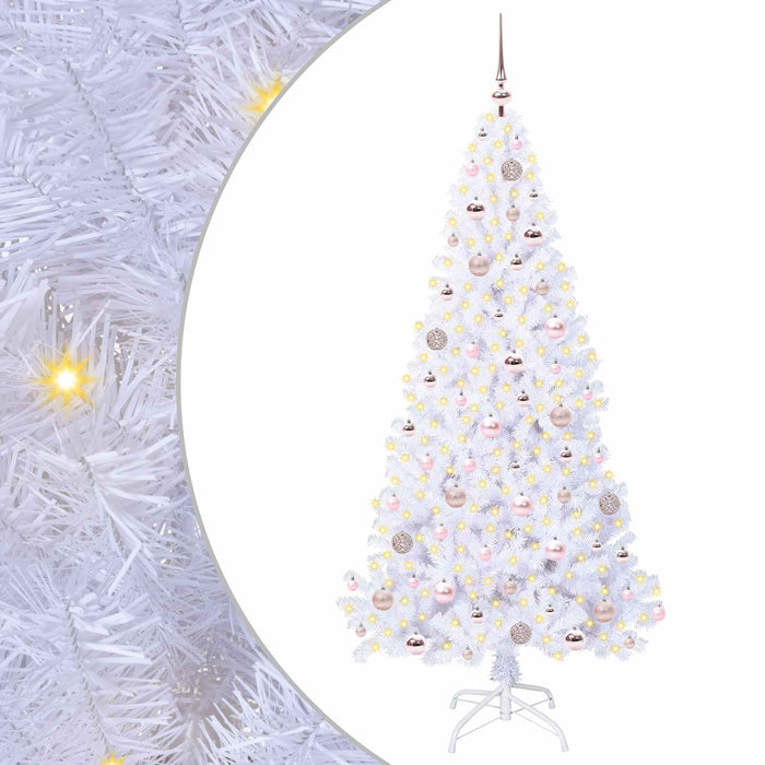 Brad de Crăciun artificial cu 300 LED Alb 180 cm PVC și Oțel - WALTI WALTI
