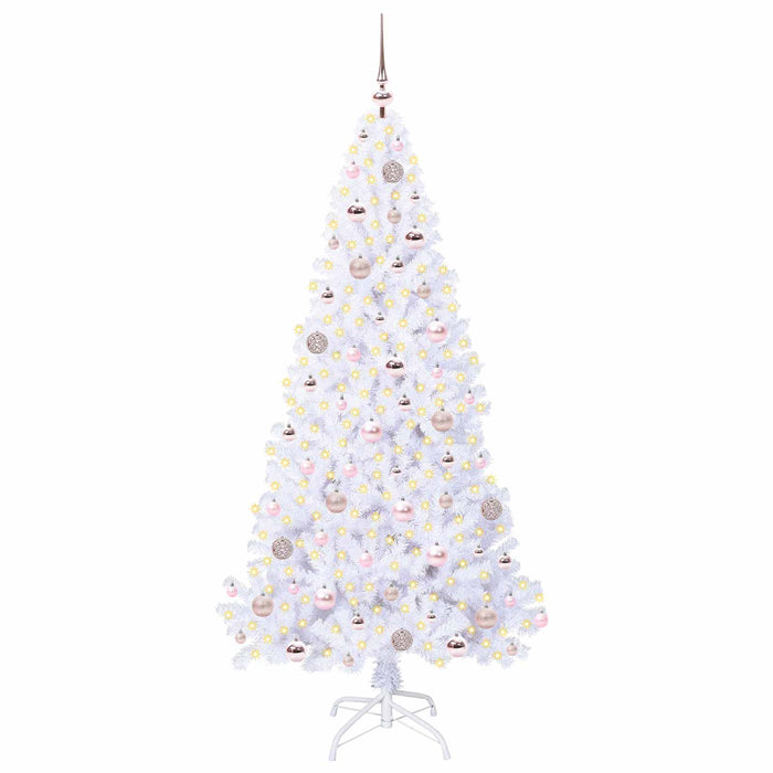 Brad de Crăciun artificial cu 300 LED Alb 180 cm PVC și Oțel - WALTI WALTI