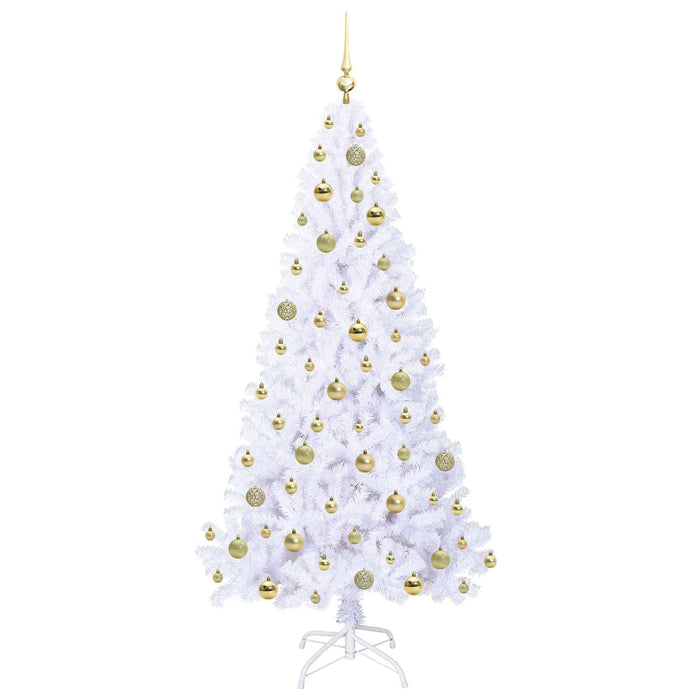 Brad de Crăciun artificial cu 300 LED Alb 180 cm PVC și Oțel WALTI
