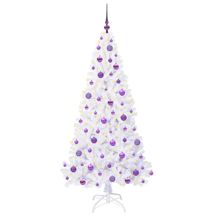 Brad de Crăciun artificial cu 300 LED Alb 180 cm PVC și Oțel - WALTI WALTI