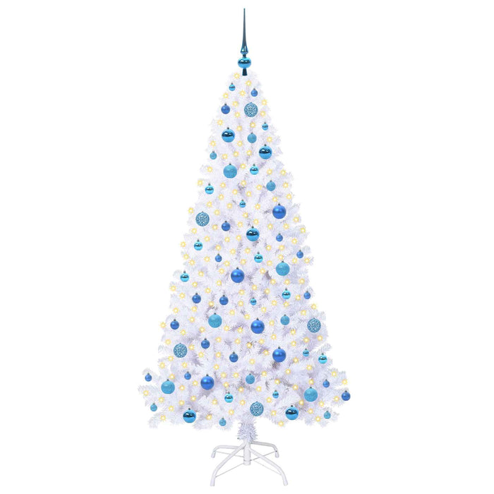 Brad de Crăciun artificial cu 300 LED Alb 180 cm PVC și Oțel - WALTI WALTI