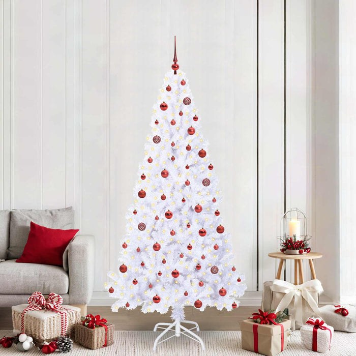Brad de Crăciun artificial cu 300 LED Alb 210 cm PVC și Oțel - WALTI WALTI