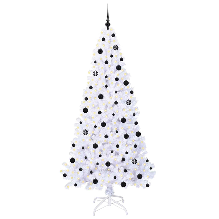 Brad de Crăciun artificial cu 300 LED Alb 210 cm PVC și Oțel - WALTI WALTI