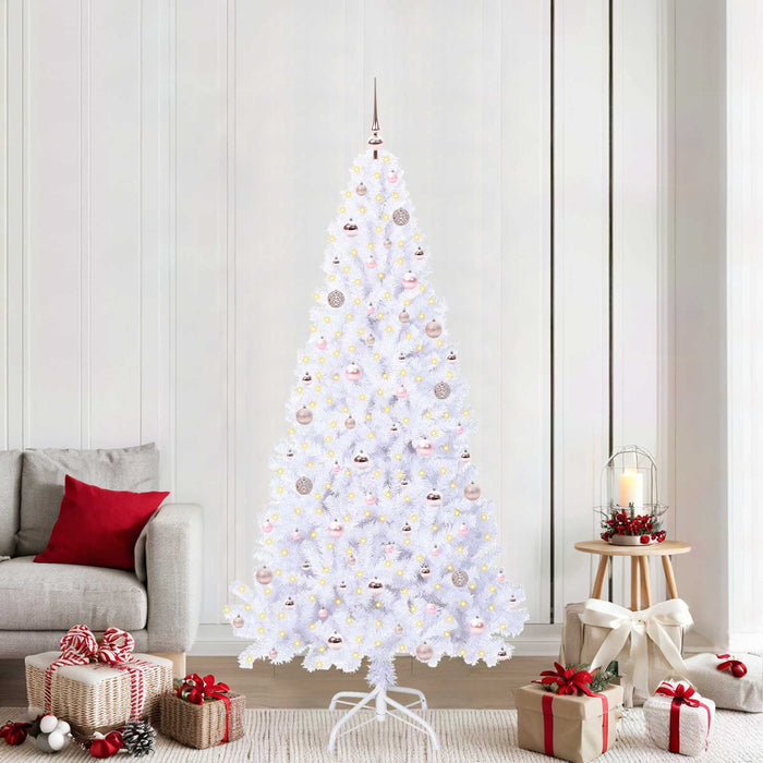 Brad de Crăciun artificial cu 300 LED Alb 210 cm PVC și Oțel - WALTI WALTI