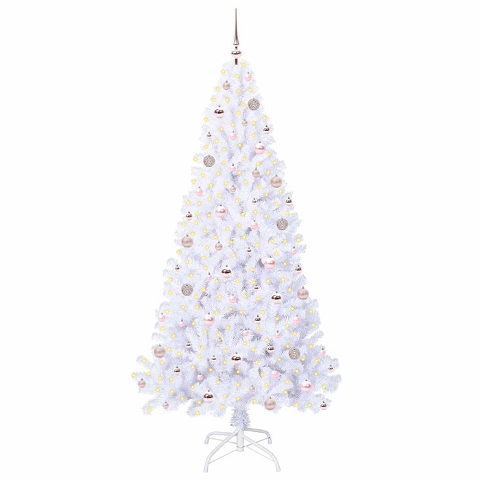 Brad de Crăciun artificial cu 300 LED Alb 210 cm PVC și Oțel - WALTI WALTI
