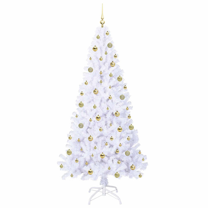 Brad de Crăciun artificial cu 300 LED Alb 210 cm PVC și Oțel - WALTI WALTI